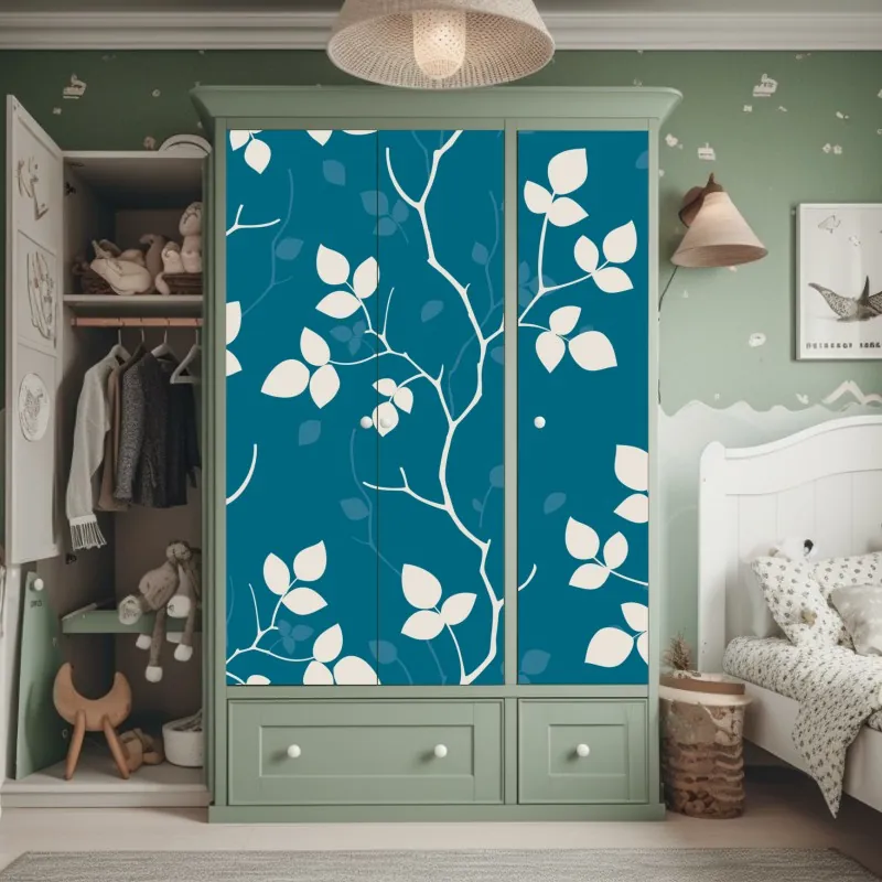 Schrankaufkleber weißer tulpenstrauß vor dunklem hintergrund – Wallnifity®