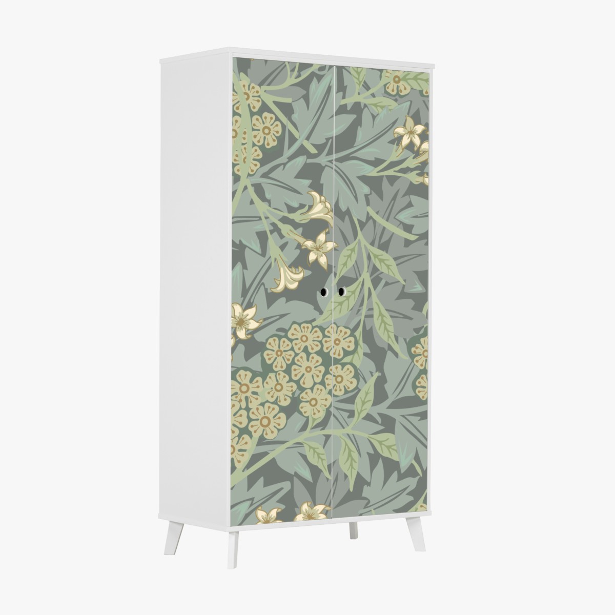 Schrankaufkleber vintage botanisches blumenmuster – Wallnifity®