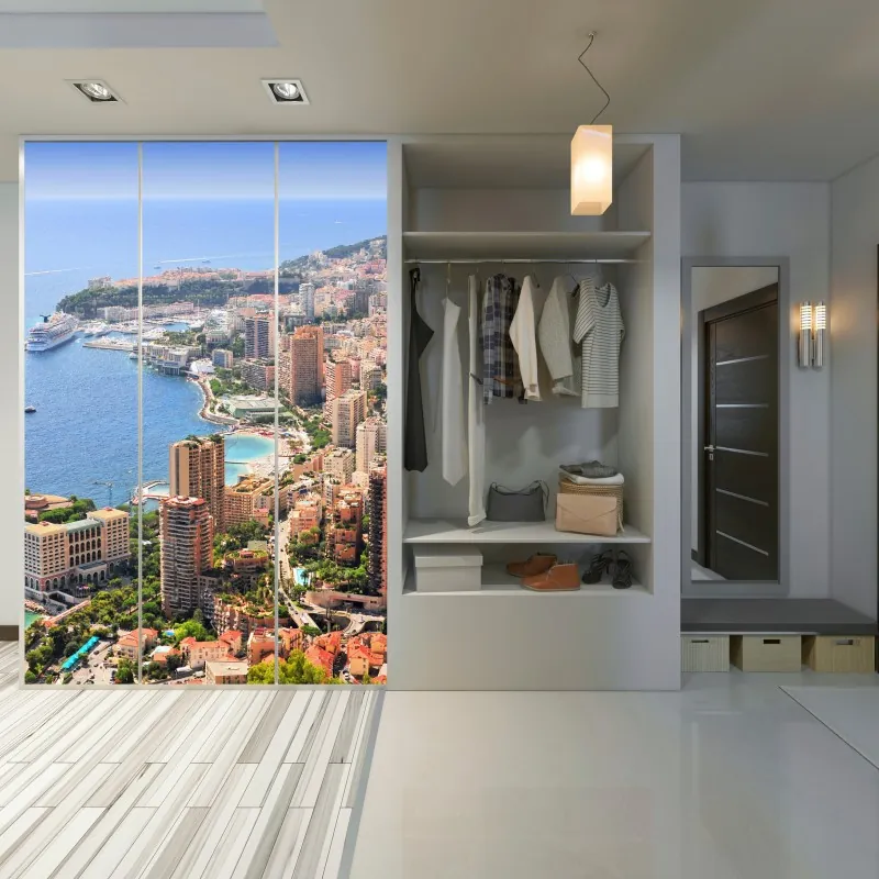 Schrankaufkleber geometrische architekturformen aus metall – Wallnifity®