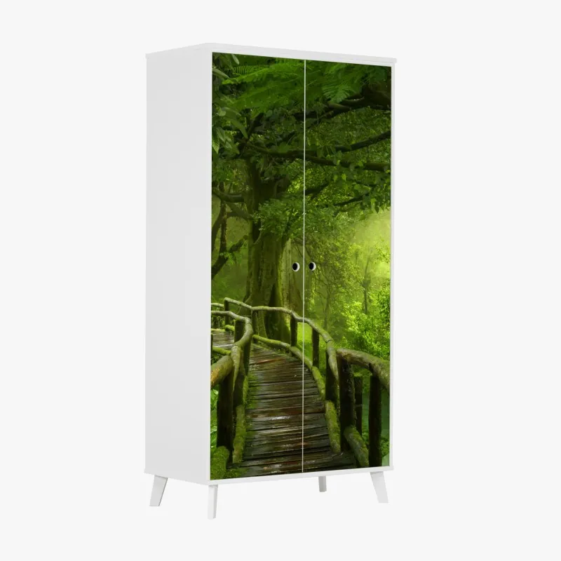 Schrankaufkleber zarte lotus-linienzeichnung – Wallnifity®