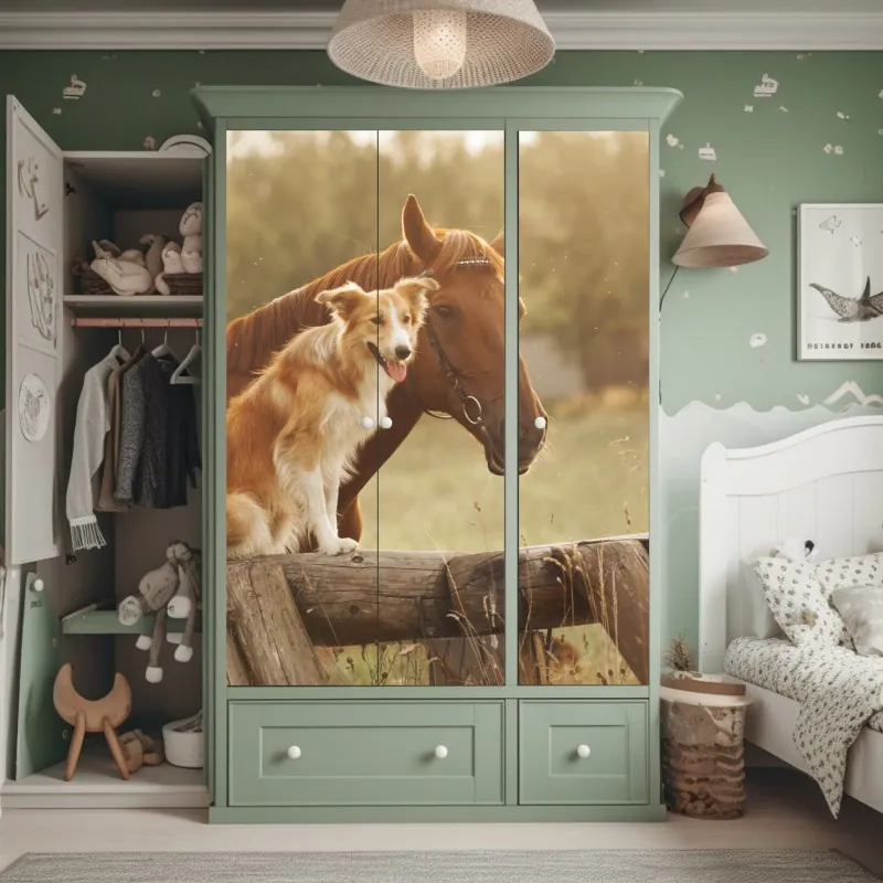 Schrankaufkleber ätherisches türkis-rosa marmormuster – Wallnifity®