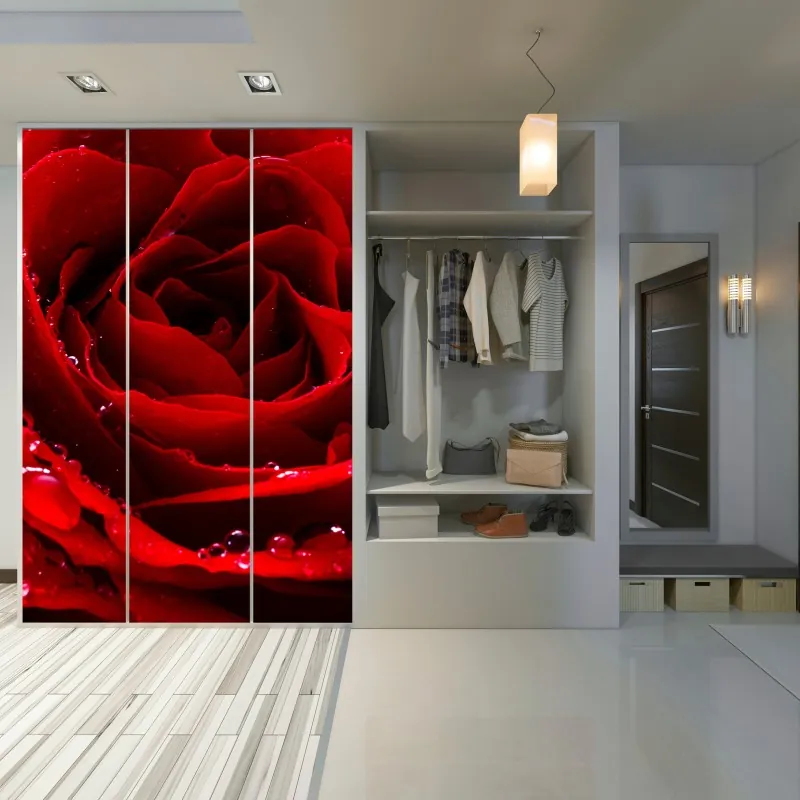 Schrankaufkleber ruhiger monochromer see mit reflexionen – Wallnifity®