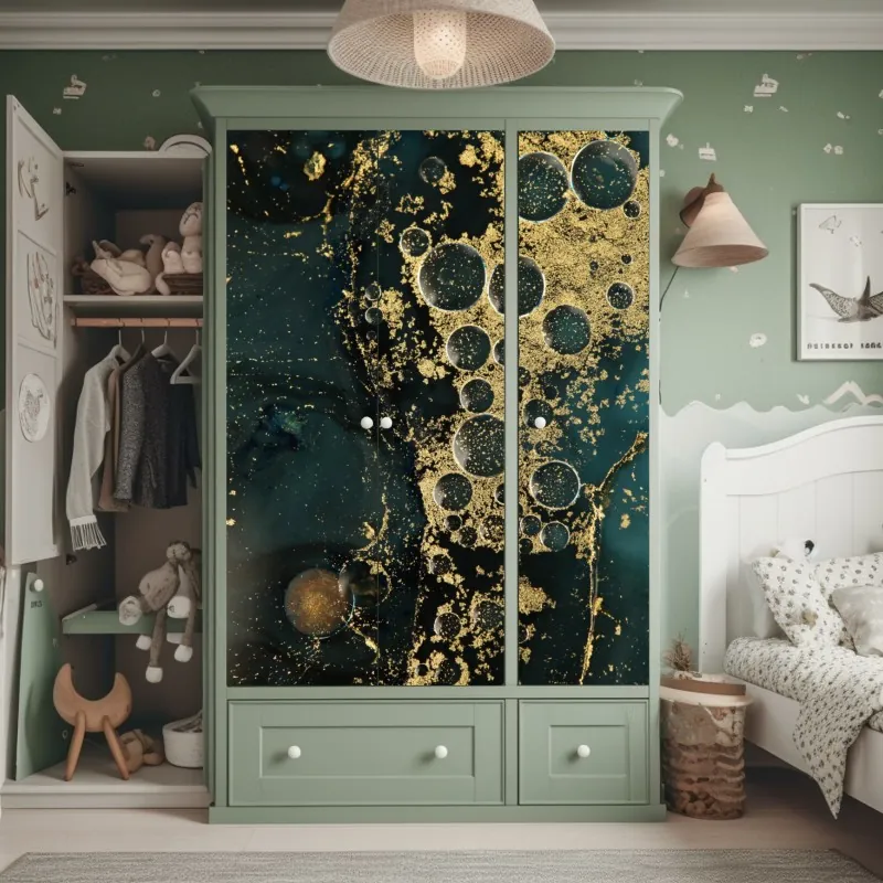 Schrankaufkleber Flatiron, New York — monochrome architektur – Wallnifity®