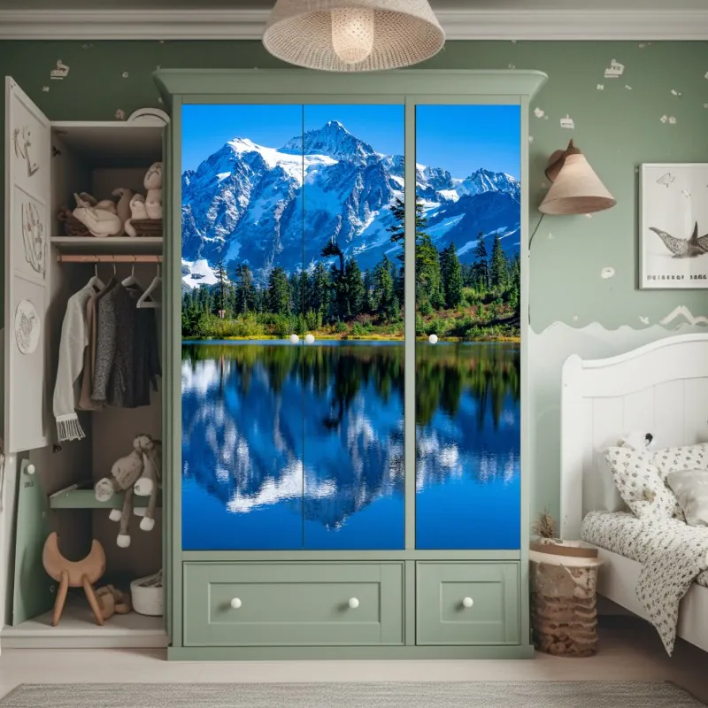 Schrankaufkleber geometrische architekturformen aus metall – Wallnifity®