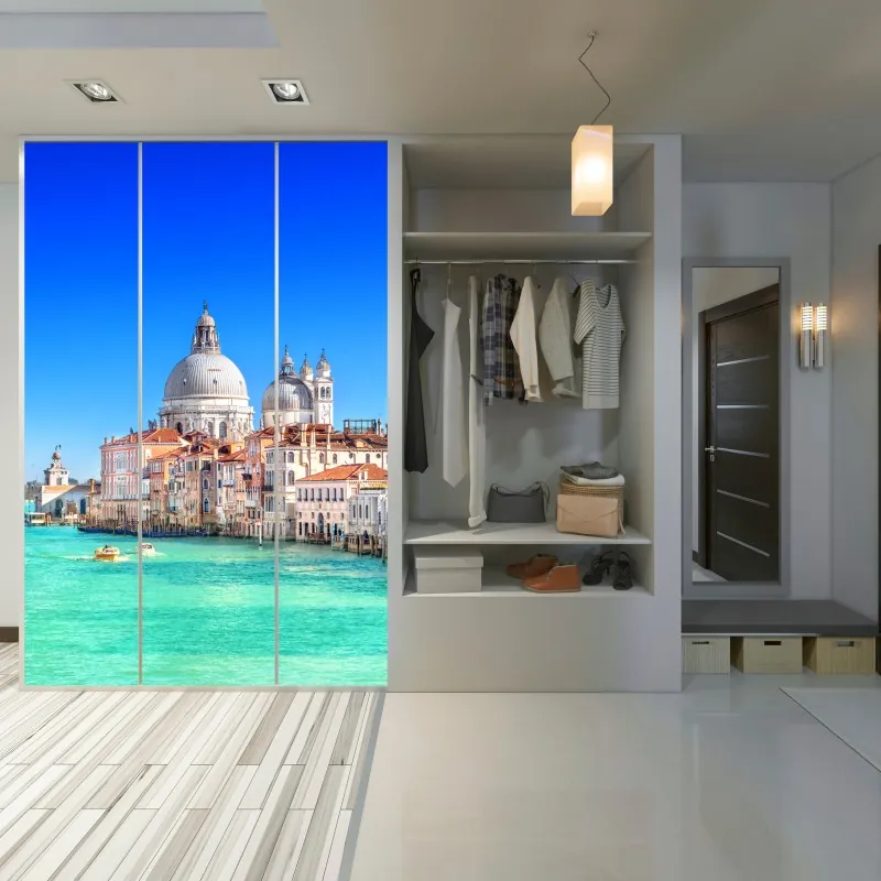 Schrankaufkleber dramatische schwarzweiß-welle des ozeans – Wallnifity®