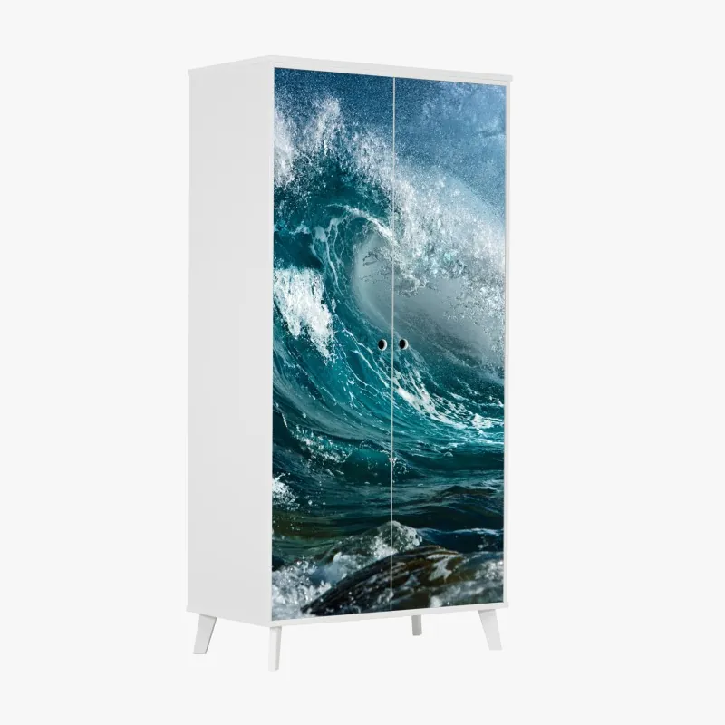 Schrankaufkleber ruhige wolkenlandschaft aus der luft – Wallnifity®