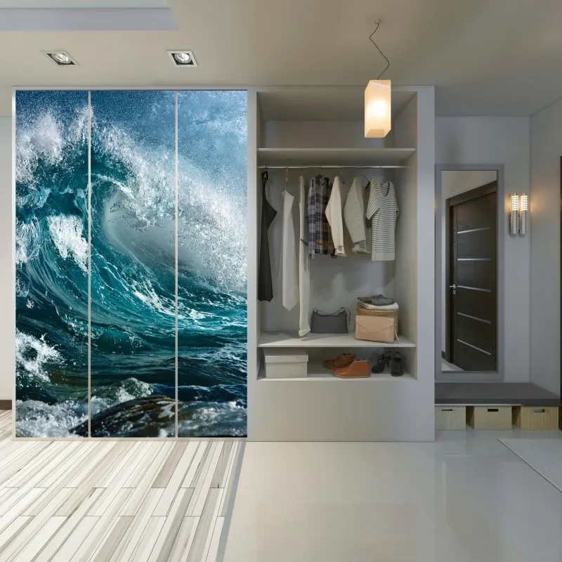 Schrankaufkleber ruhige wolkenlandschaft aus der luft – Wallnifity®
