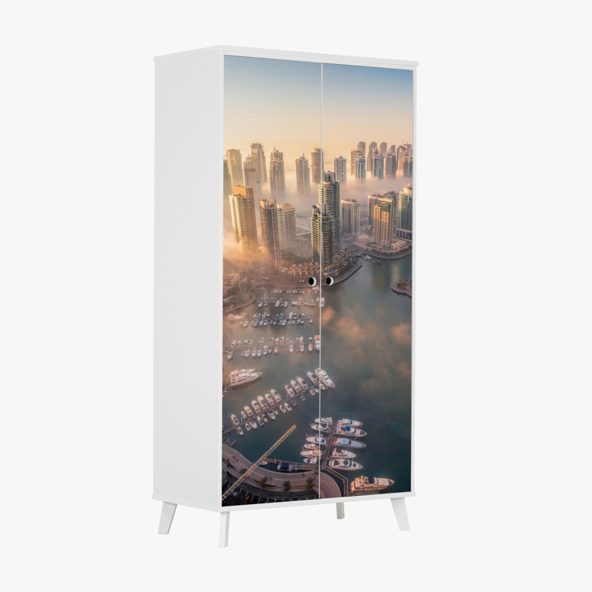 Schrankaufkleber Dubai marina sonnenuntergang – Wallnifity®