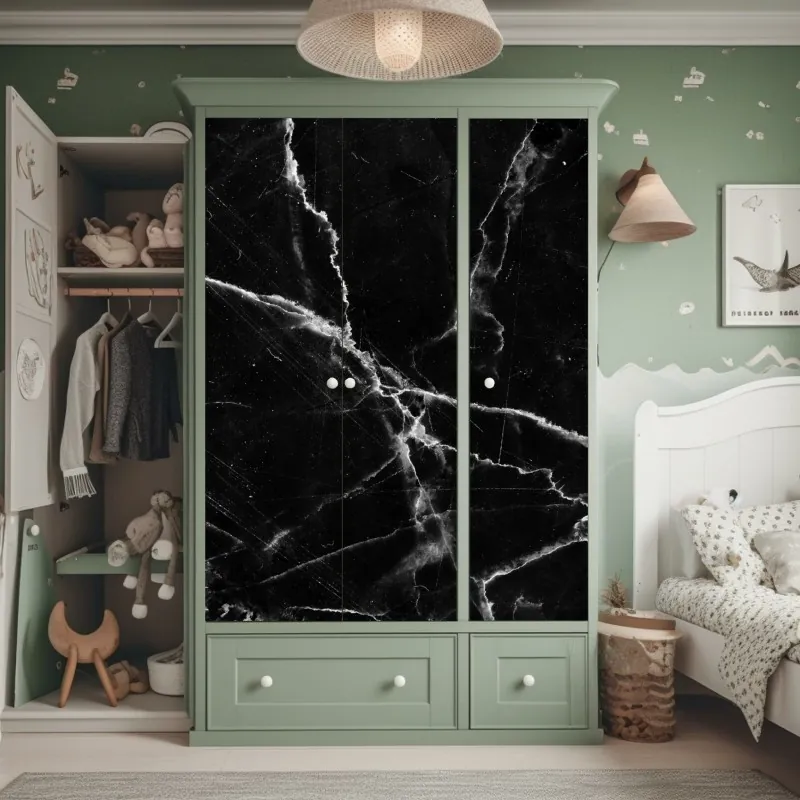 Schrankaufkleber dramatische graue wolkenlandschaft – Wallnifity®