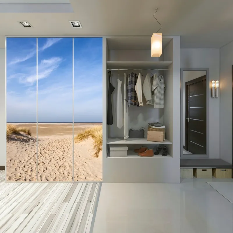 Schrankaufkleber tropisches hibiskus- und plumeria-blumenmuster – Wallnifity®