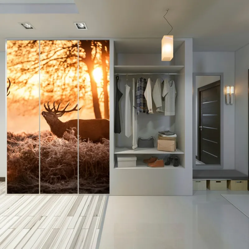 Schrankaufkleber sonnenbeleuchtete felsinsel am Hintersee – Wallnifity®