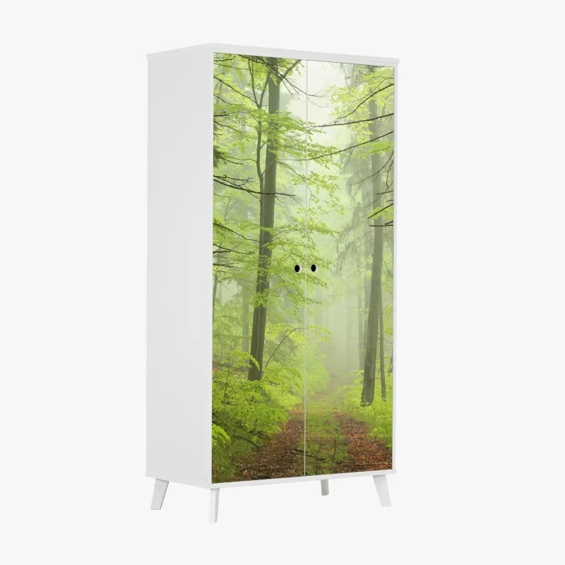 Schrankaufkleber retro tropische palmen bei sonnenuntergang – Wallnifity®