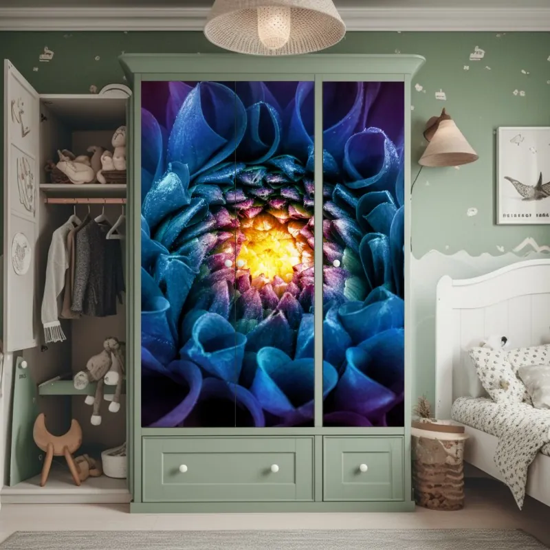 Schrankaufkleber majestätisches löwenportrait in monochrom – Wallnifity®