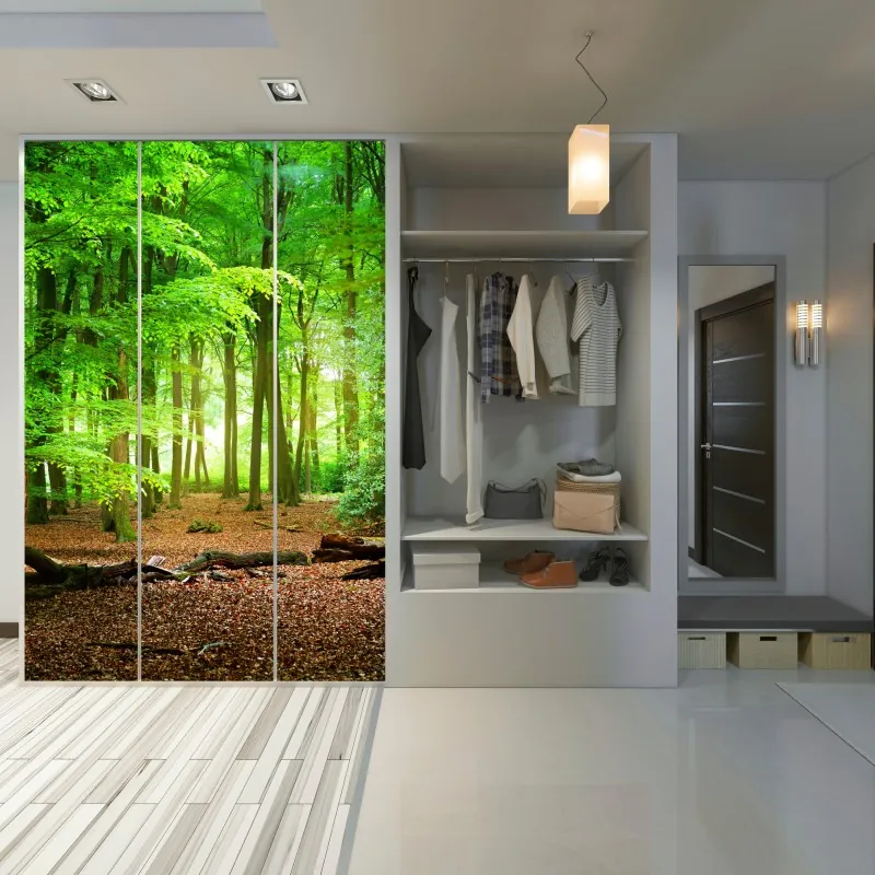 Schrankaufkleber schwarz-weißes marmormuster – Wallnifity®