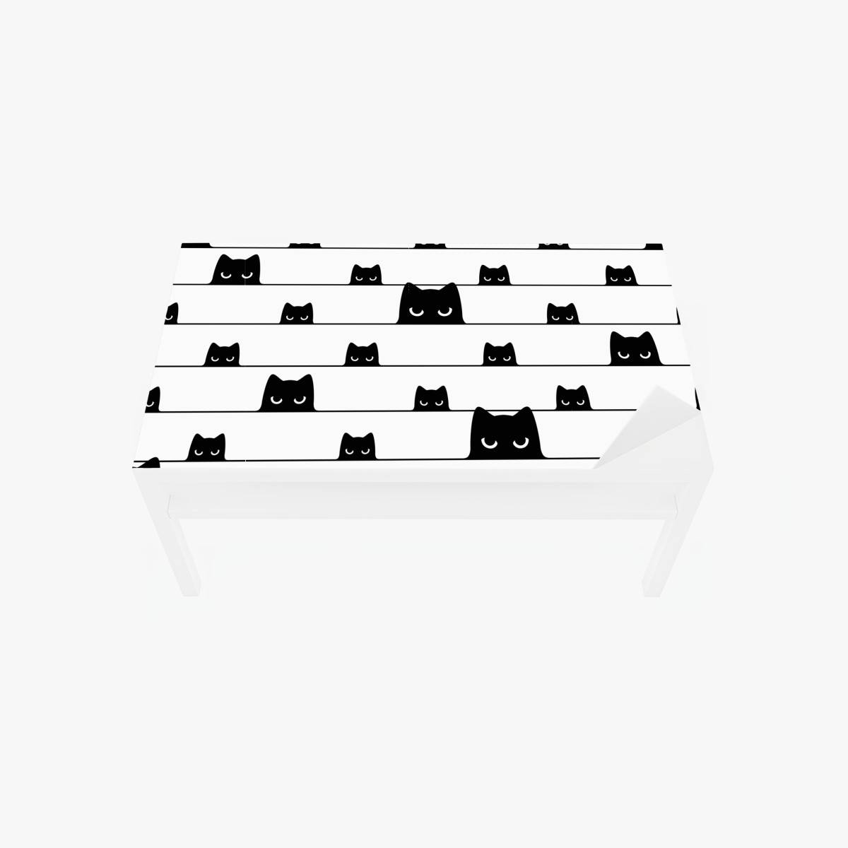 Tischaufkleber und Schreibtischaufkleber verspielte katzen zwischen streifen – Wallnifity®