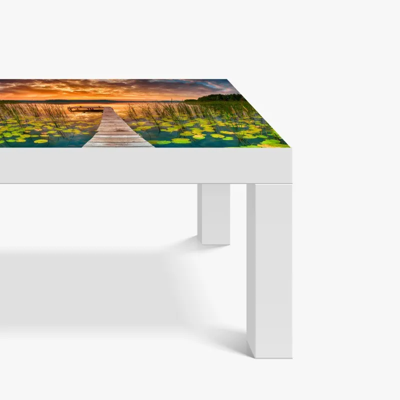 Tischaufkleber und Schreibtischaufkleber zarte pastell-botanische abstraktion – Wallnifity®