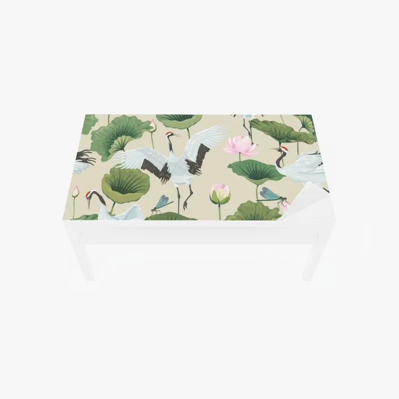 Tischaufkleber und Schreibtischaufkleber aquarell flamingo nahtloses muster – Wallnifity®