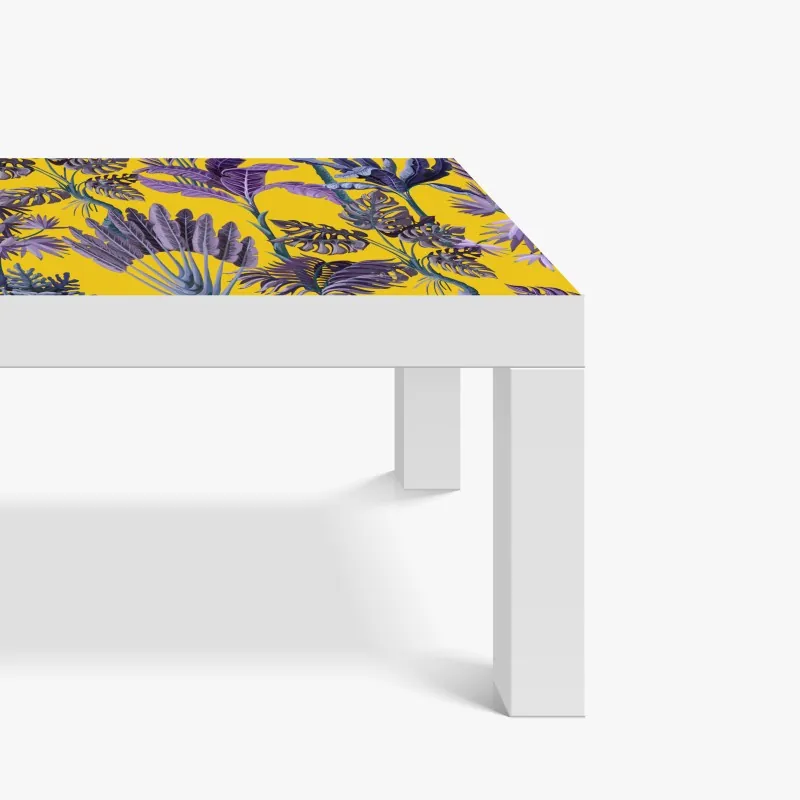 Tischaufkleber und Schreibtischaufkleber pastell tropisches botanisches muster mit kranichen – Wallnifity®