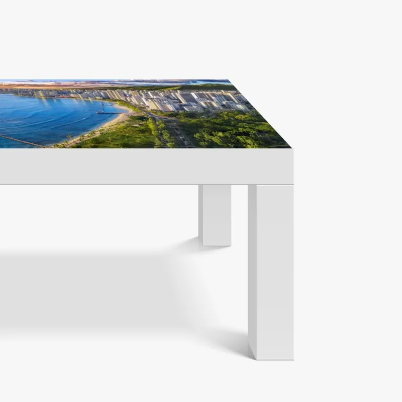 Tischaufkleber und Schreibtischaufkleber luftige wolkenlandschaft im soften blau – Wallnifity®