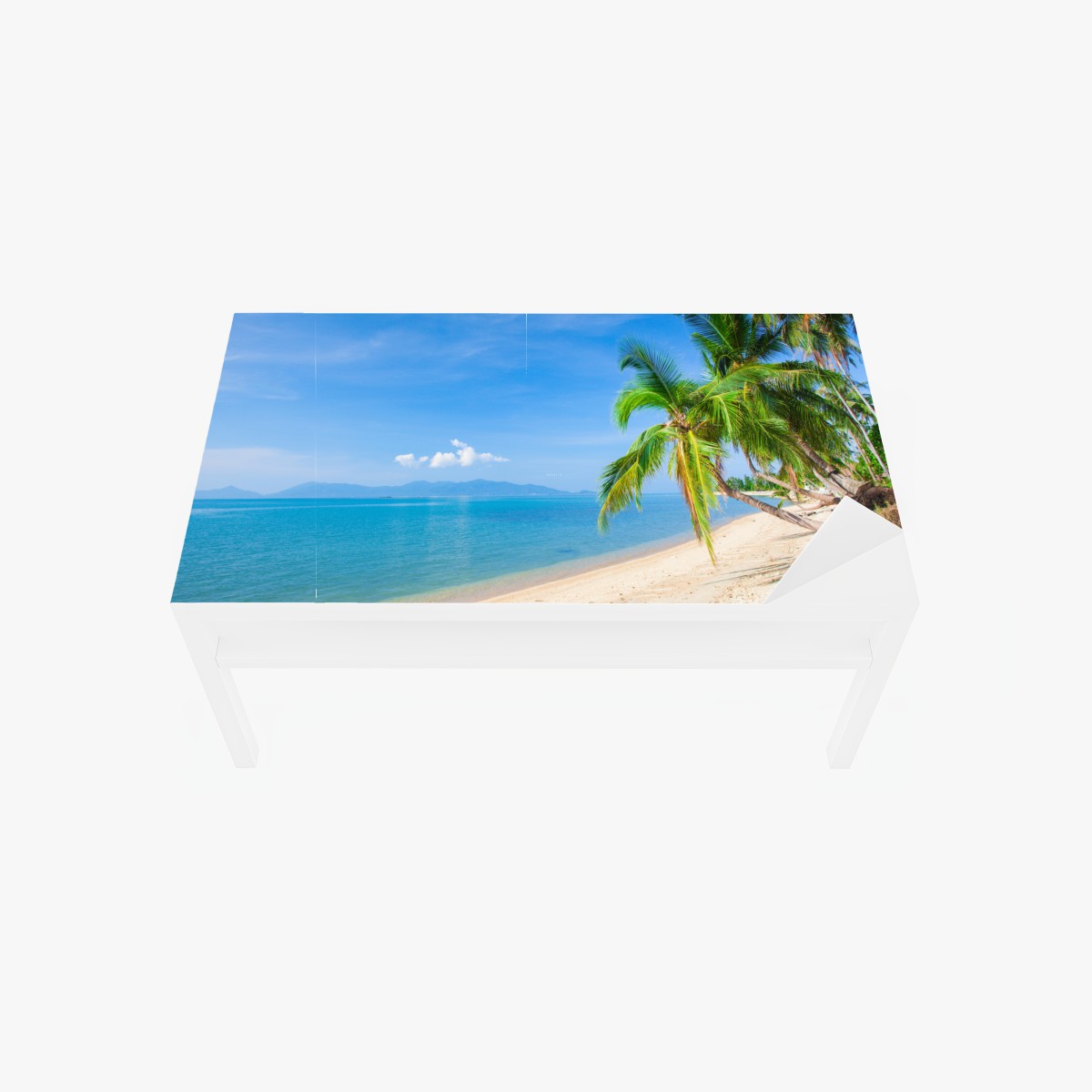 Tischaufkleber und Schreibtischaufkleber tropischer palmenstrand – Wallnifity®
