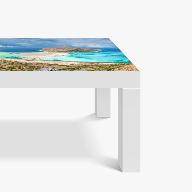 Tischaufkleber und Schreibtischaufkleber luftige wolkenlandschaft im soften blau – Wallnifity®