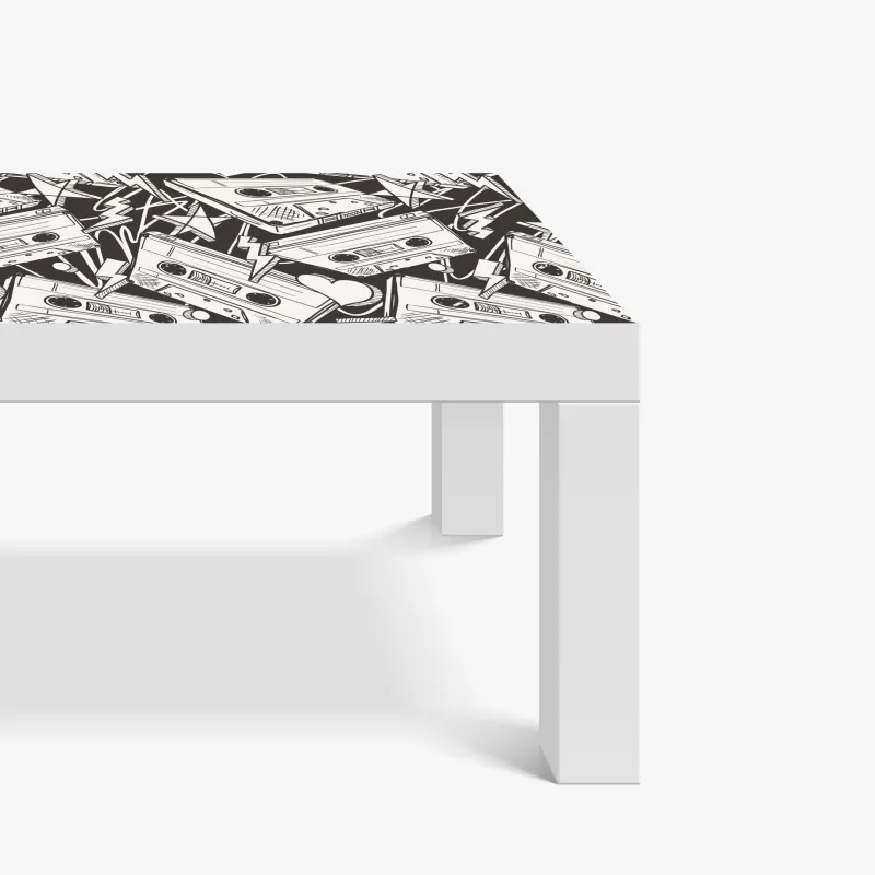 Tischaufkleber und Schreibtischaufkleber zarte löwenzahnsamen in monochrom – Wallnifity®