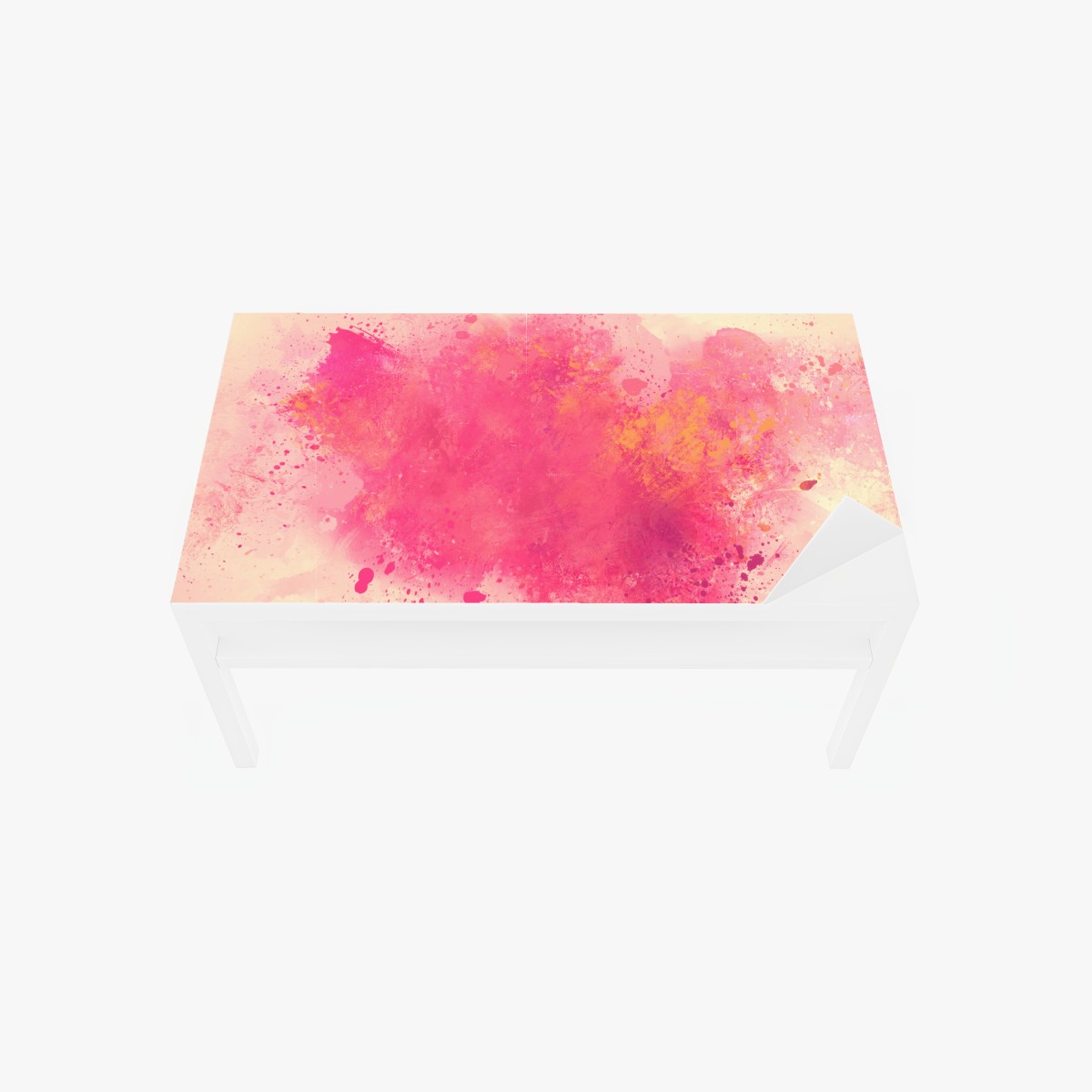 Tischaufkleber und Schreibtischaufkleber lebendige rosa aquarellspritzer – Wallnifity®