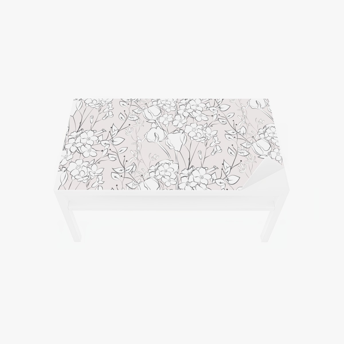 Tischaufkleber und Schreibtischaufkleber zartes pastellblumenmuster – Wallnifity®