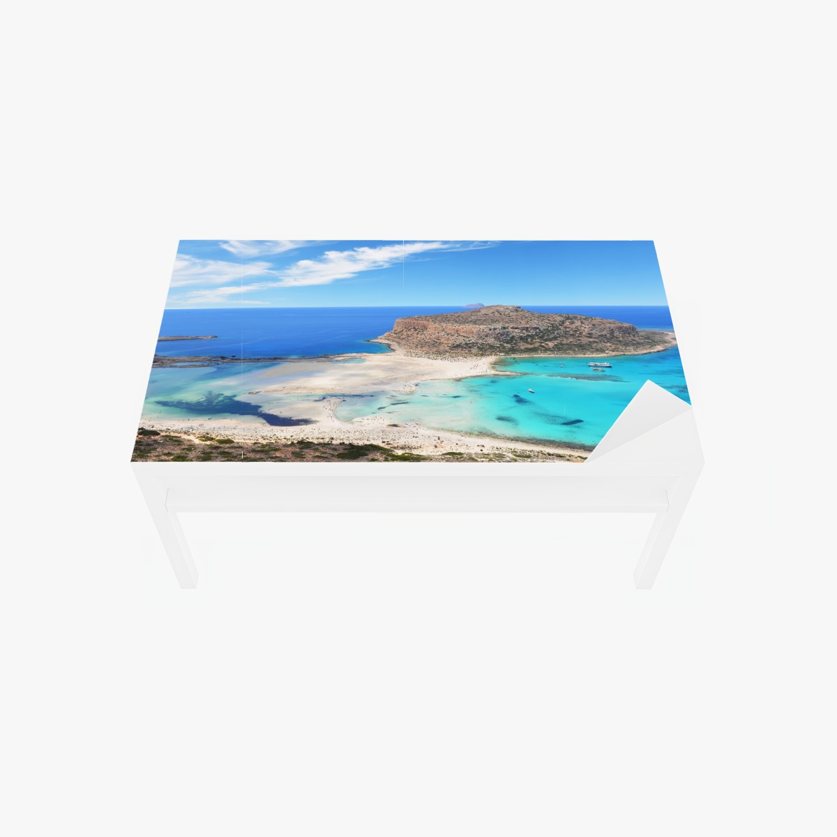 Tischaufkleber und Schreibtischaufkleber lagune Balos türkislandschaft, Kreta – Wallnifity®