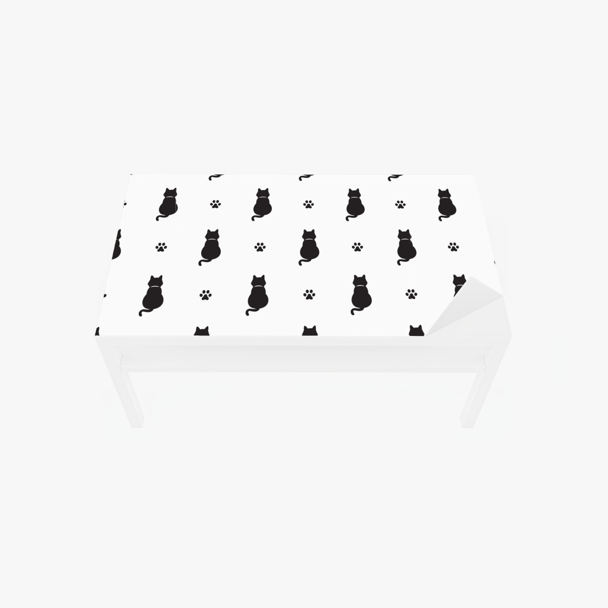 Tischaufkleber und Schreibtischaufkleber muster mit schwarzen katzensilhouetten – Wallnifity®