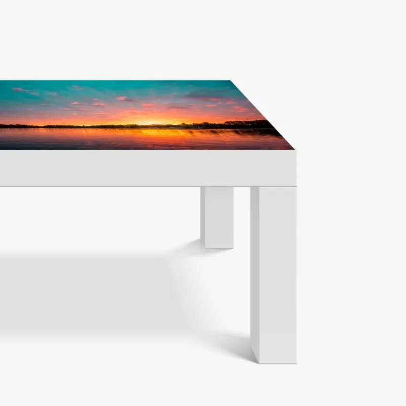 Tischaufkleber und Schreibtischaufkleber Miami sonnenuntergang skyline – Wallnifity®