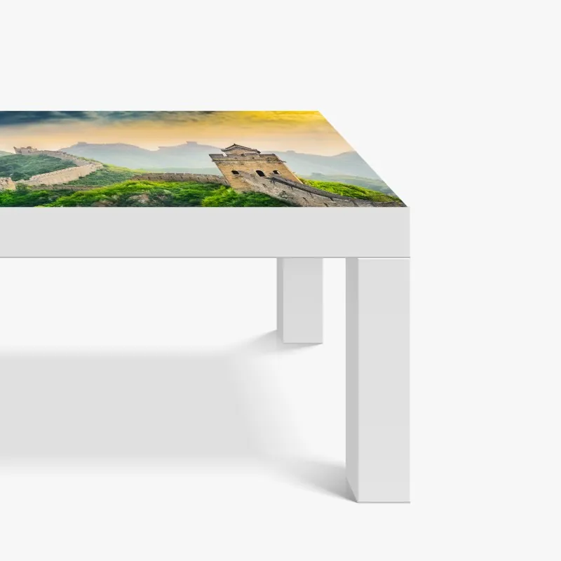 Tischaufkleber und Schreibtischaufkleber sonnige bergwiese bei sonnenaufgang – Wallnifity®