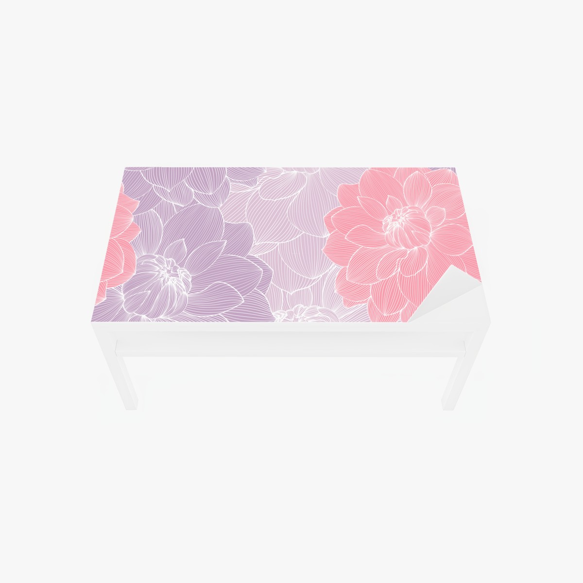 Tischaufkleber und Schreibtischaufkleber zartes pastell blumenmuster – Wallnifity®