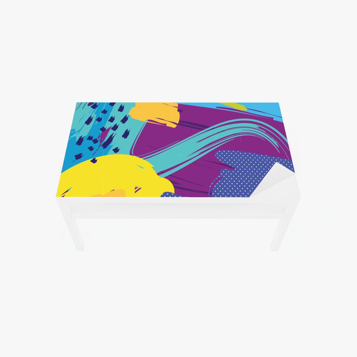Tischaufkleber und Schreibtischaufkleber lebendige abstrakte pop-art komposition – Wallnifity®