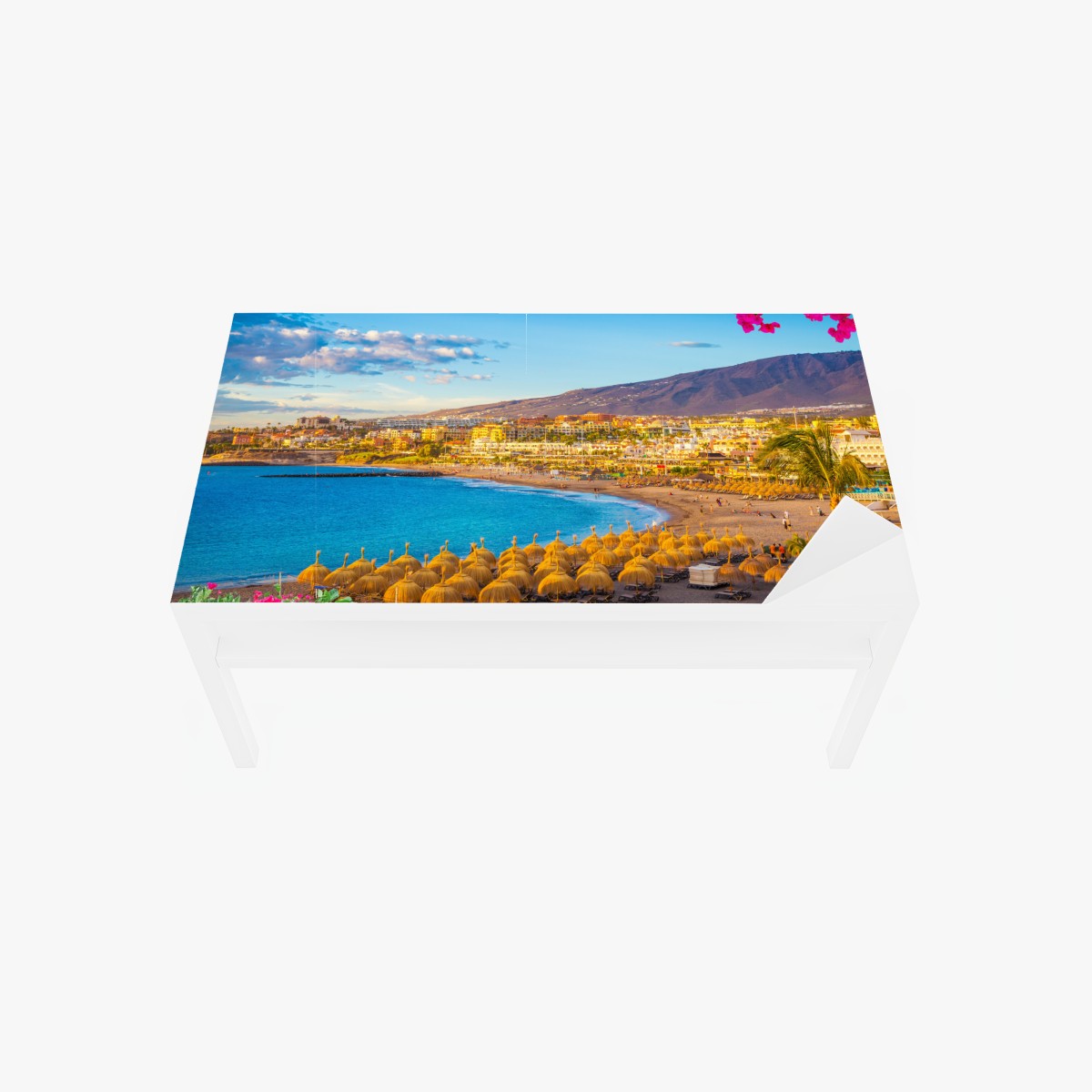 Tischaufkleber und Schreibtischaufkleber sonniger strand Torviscas, Teneriffa – Wallnifity®