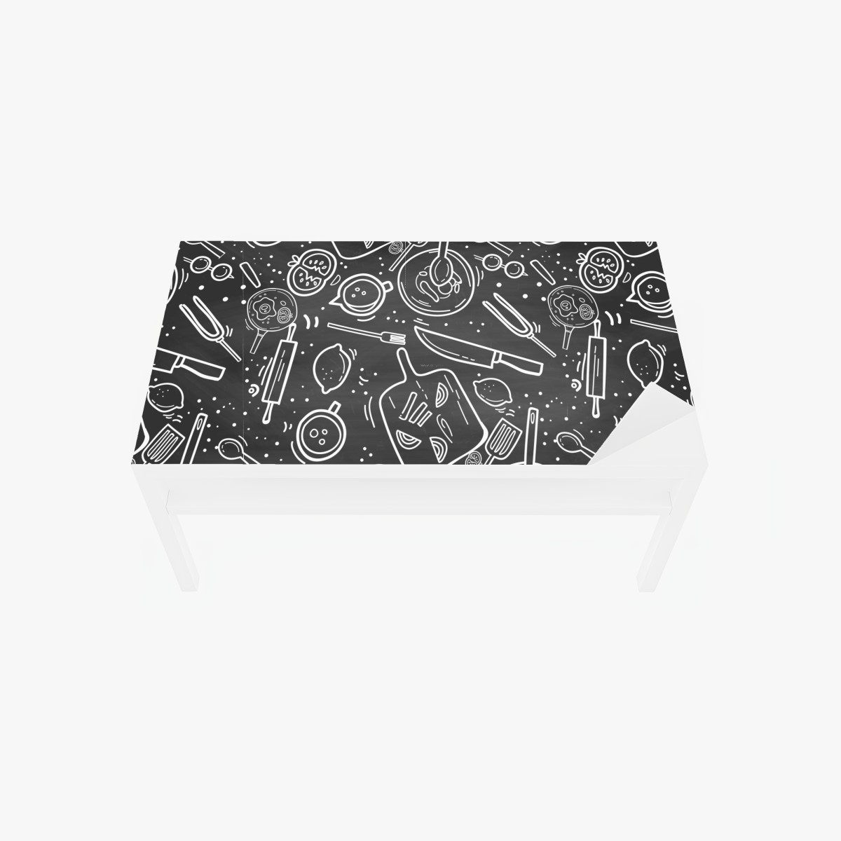 Tischaufkleber und Schreibtischaufkleber küchen tafel-doodle-muster – Wallnifity®