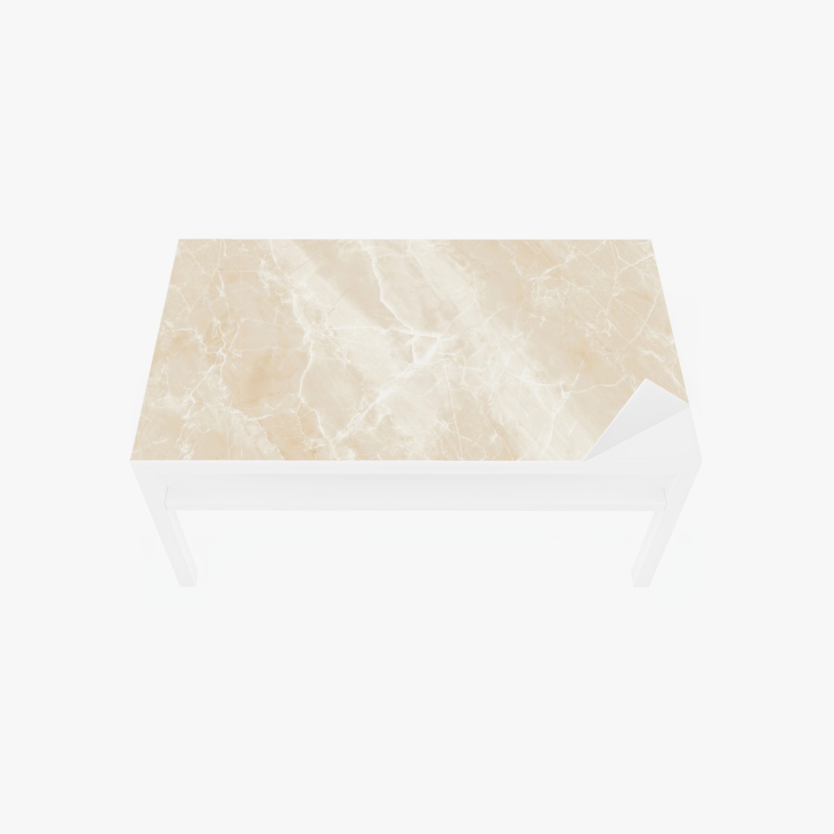 Tischaufkleber und Schreibtischaufkleber beige marmorstruktur mit weißen adern – Wallnifity®