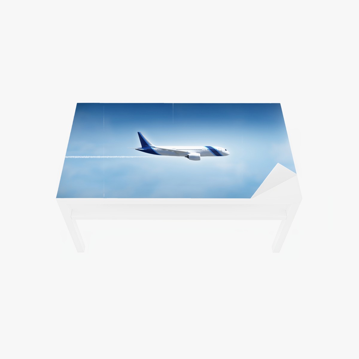 Tischaufkleber und Schreibtischaufkleber jet im klaren blauen himmel – Wallnifity®
