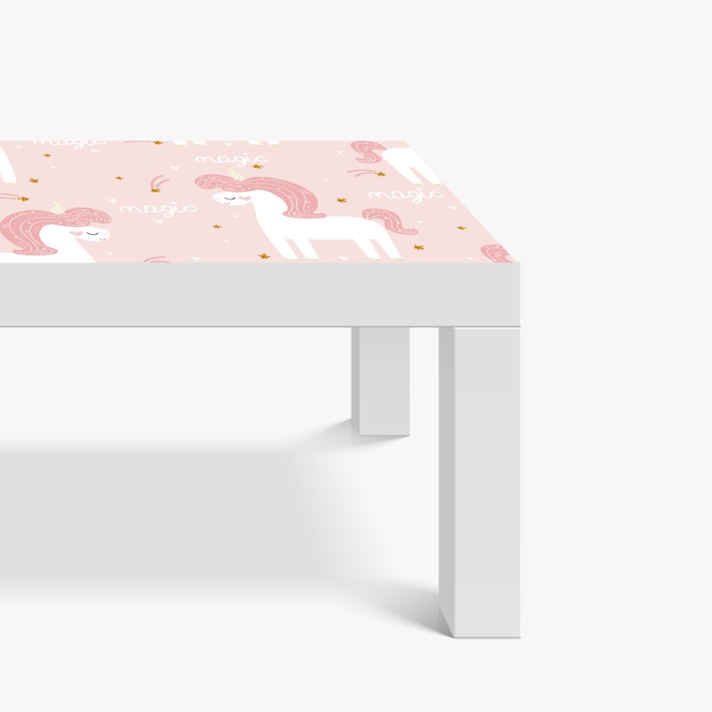 Tischaufkleber und Schreibtischaufkleber pastell flamingos über winterlichem see – Wallnifity®
