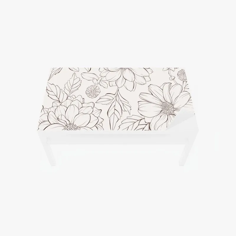 Tischaufkleber und Schreibtischaufkleber rosa orchideen spiegelung – Wallnifity®