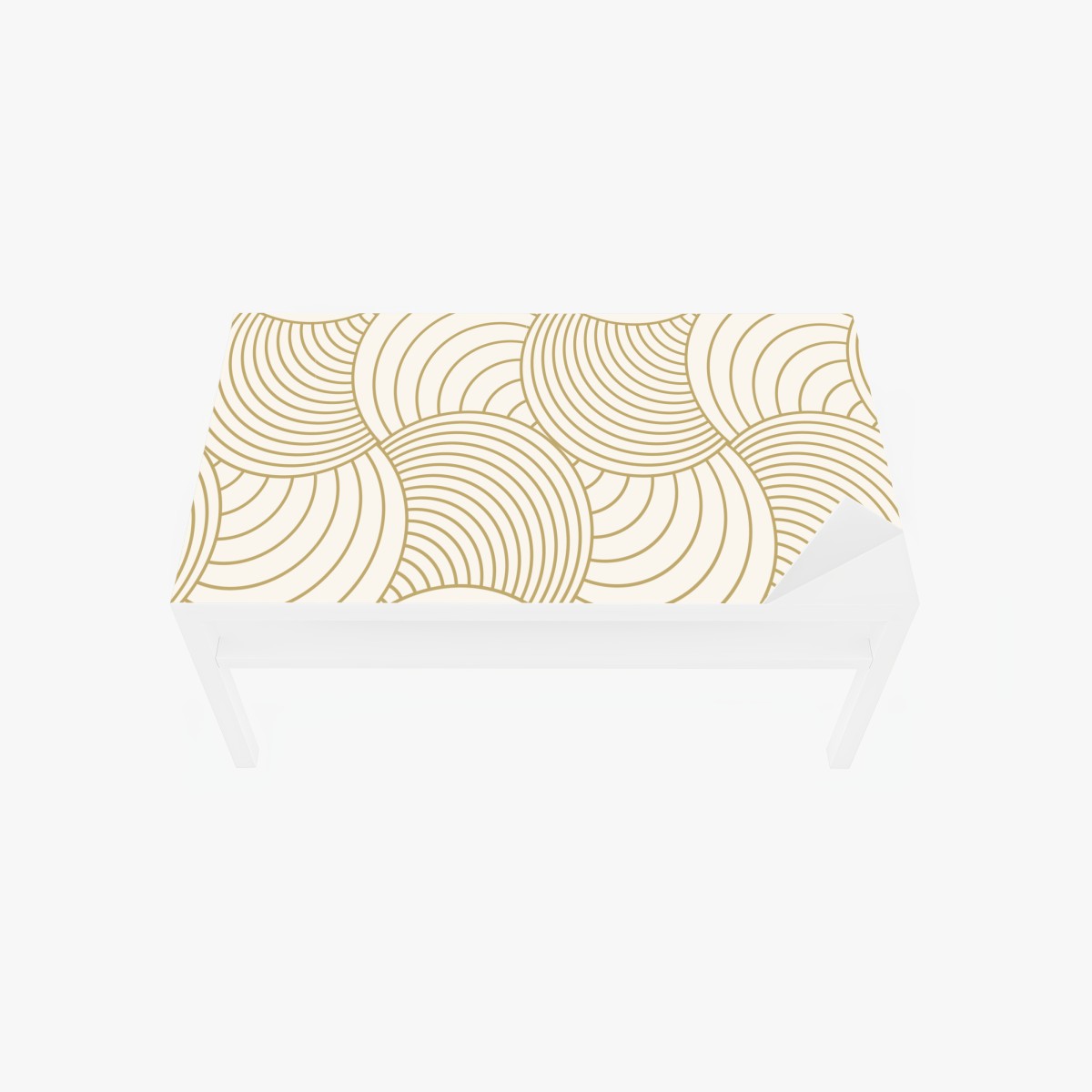 Tischaufkleber und Schreibtischaufkleber goldenes art deco kreismuster – Wallnifity®