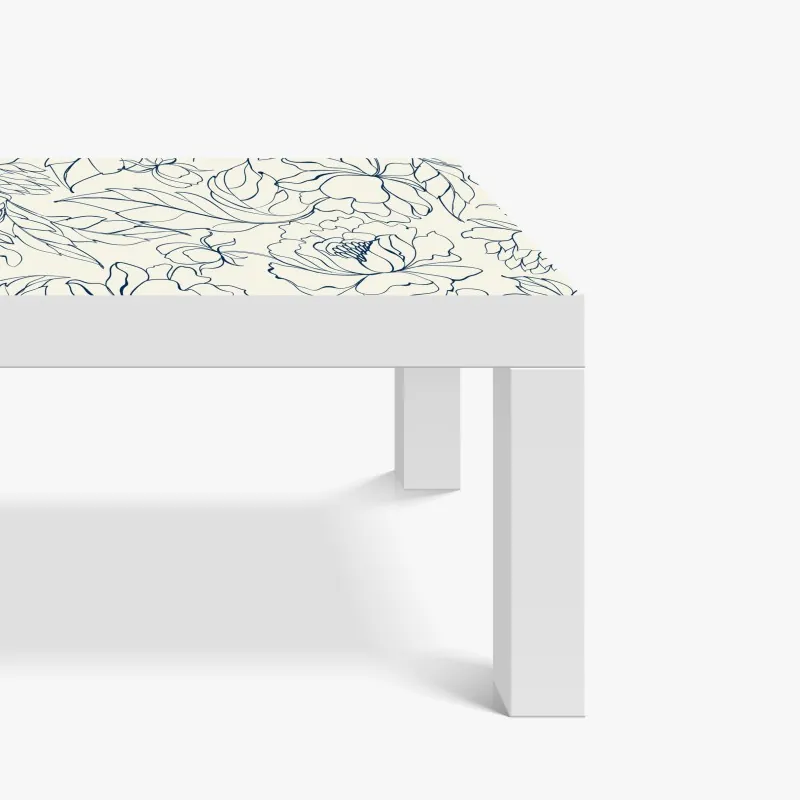 Tischaufkleber und Schreibtischaufkleber zarte pastellblumen im botanischen stil – Wallnifity®