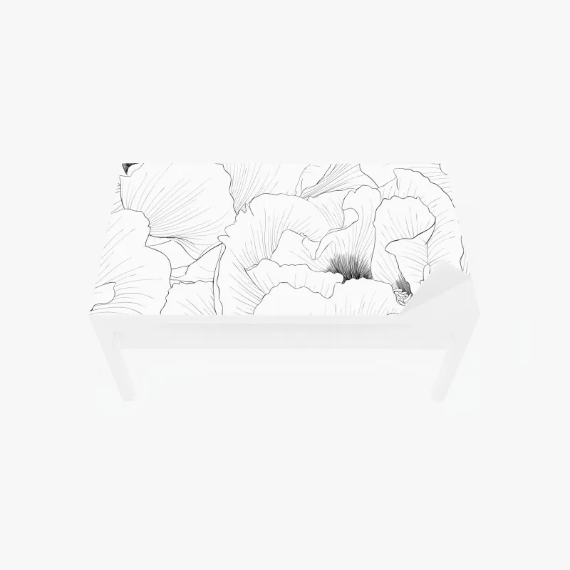 Tischaufkleber und Schreibtischaufkleber tropische blätter und zitrus illustration – Wallnifity®