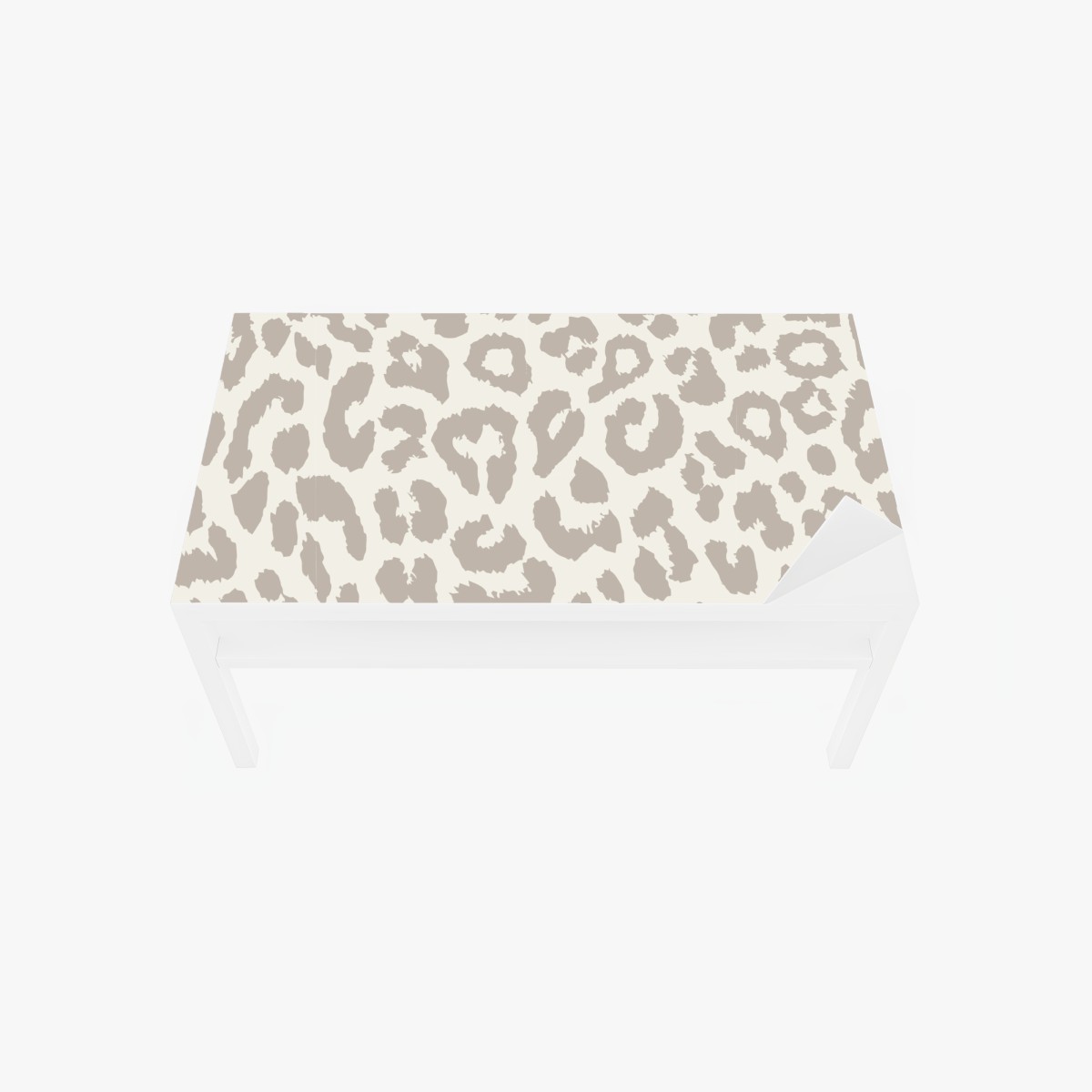 Tischaufkleber und Schreibtischaufkleber neutrales beiges leopardenmuster – Wallnifity®