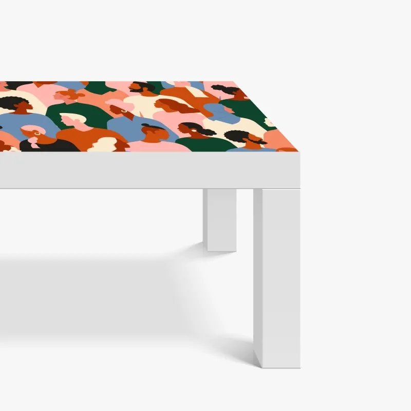 Tischaufkleber und Schreibtischaufkleber pastell pop-art porträt der schönheit – Wallnifity®