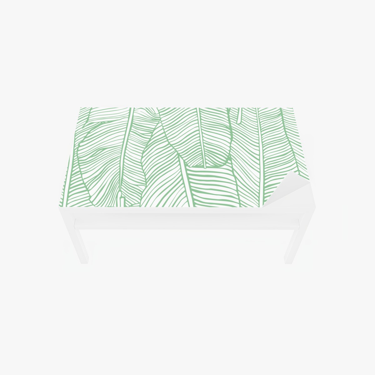 Tischaufkleber und Schreibtischaufkleber mintfarbenes bananenblattmuster – Wallnifity®
