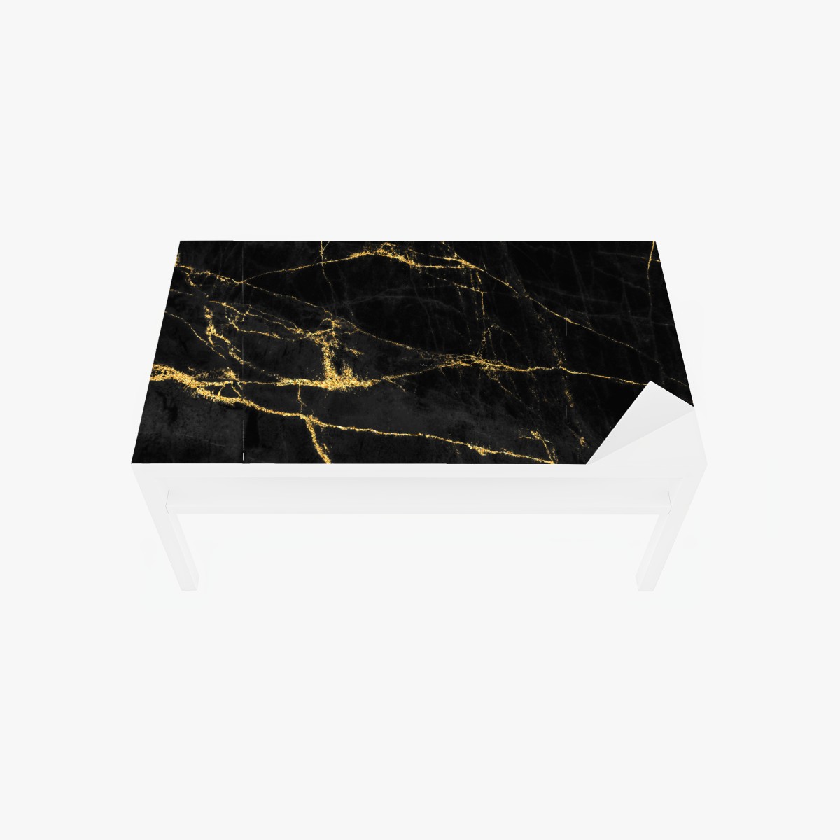 Tischaufkleber und Schreibtischaufkleber schwarzer marmor mit goldenen adern – Wallnifity®