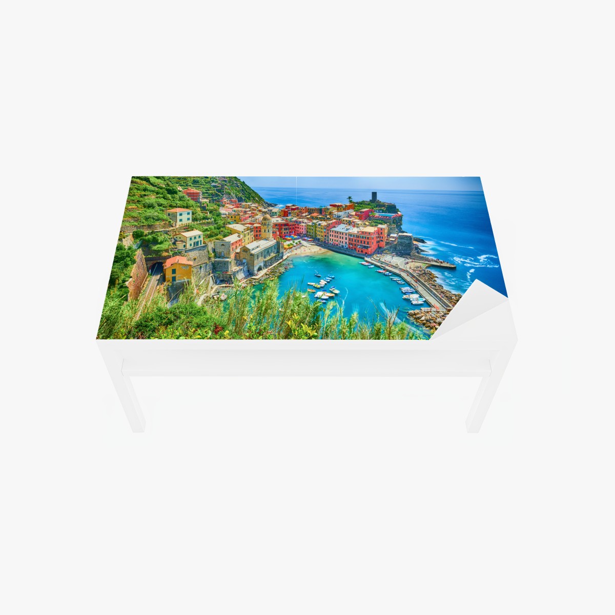 Tischaufkleber und Schreibtischaufkleber Vernazza bunte küstenstadt, Italien – Wallnifity®
