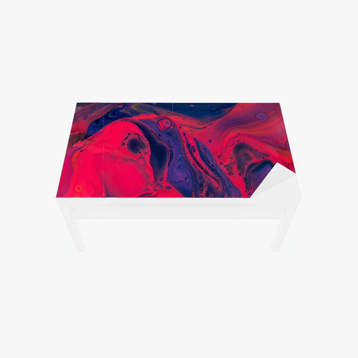 Tischaufkleber und Schreibtischaufkleber leuchtende pinke abstrakte flüssige kunst – Wallnifity®