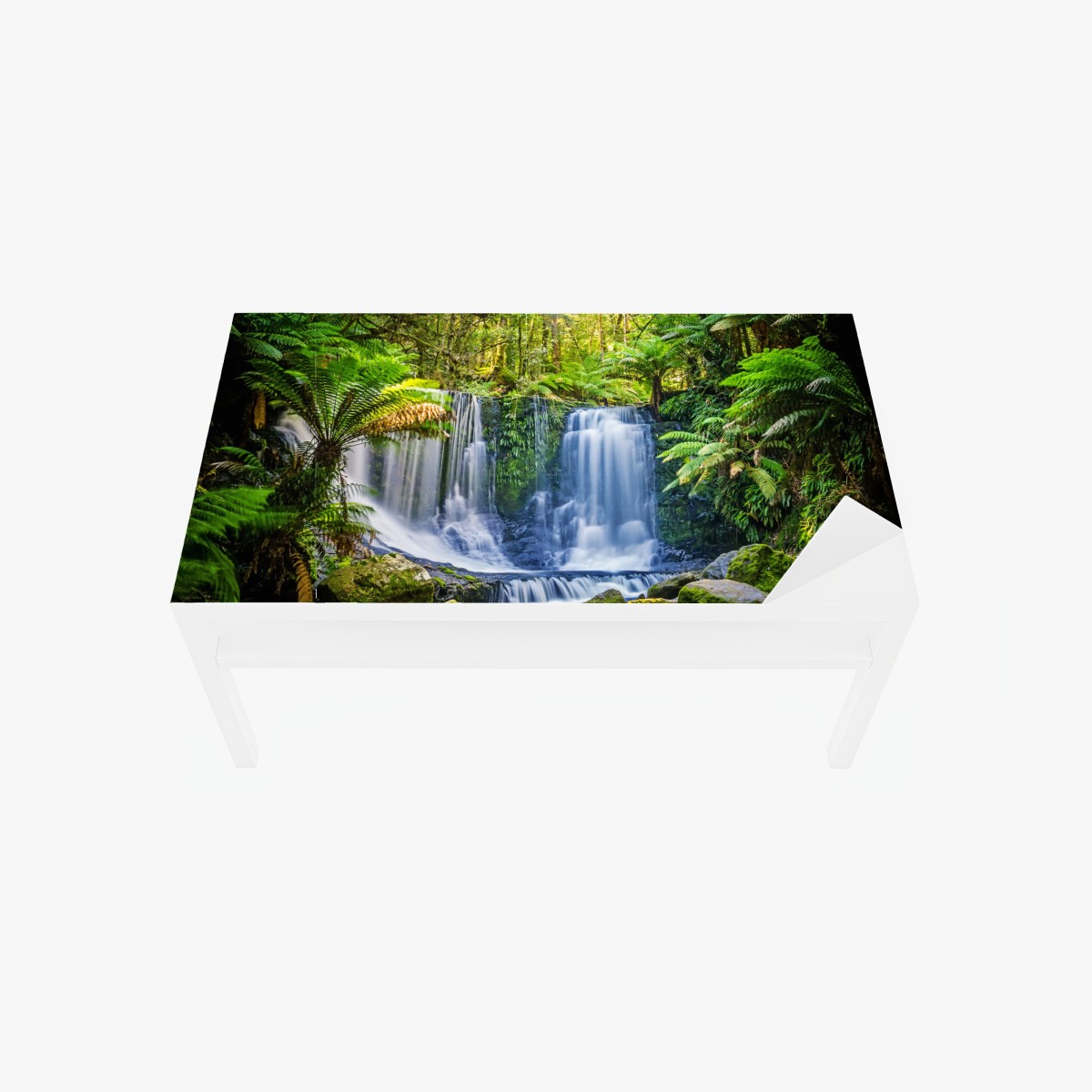 Tischaufkleber und Schreibtischaufkleber üppiger wasserfall im Mt Field National Park, Tasmania – Wallnifity®
